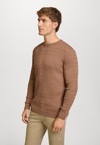 Kronstadt Trui 'Cable' in Bruin