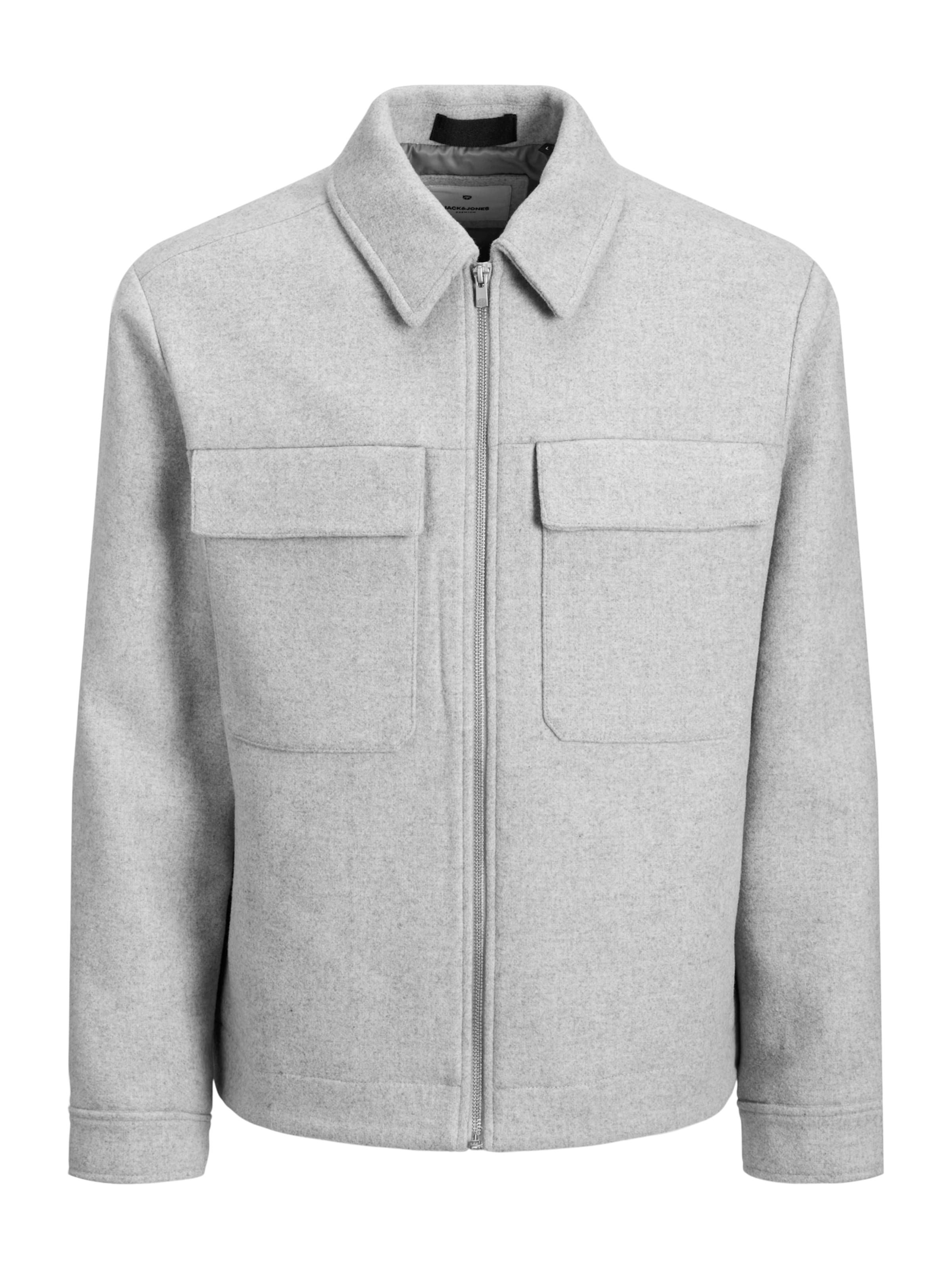 Jack & Jones Premium Φθινοπωρινό και ανοιξιάτικο μπουφάν 'JPRCCRUSSEL' σε γκρι: μπροστά