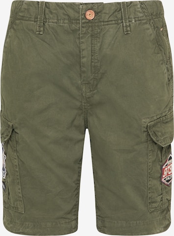 Petrol Industries Regular Pants in Green: front