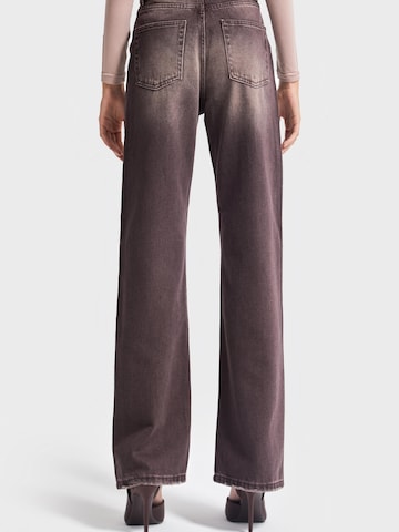 IT'S BASIC Regular Jeans 'EMMA Straight High Rise' in Brown