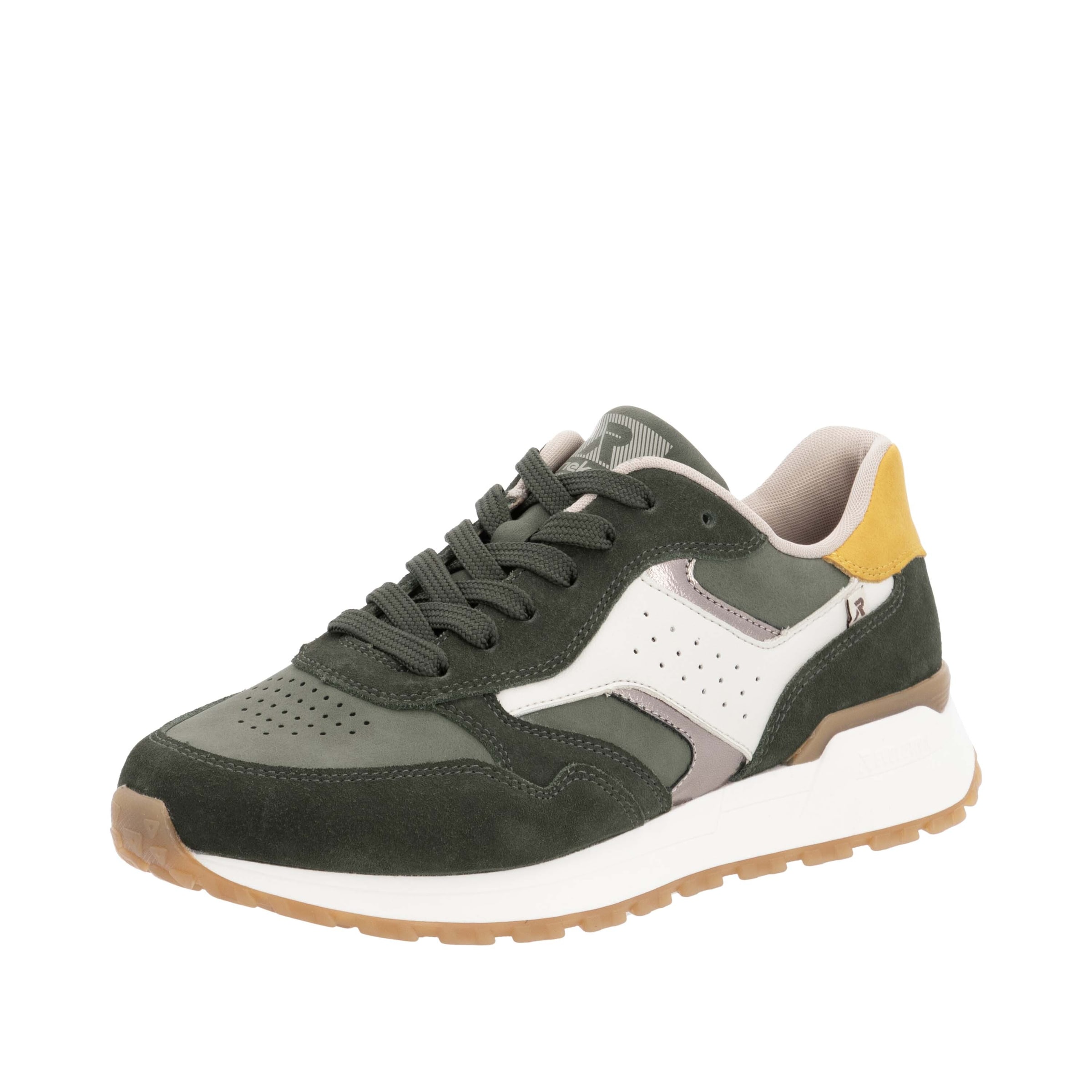 Sneaker bassa di Rieker Sport in verde: frontale
