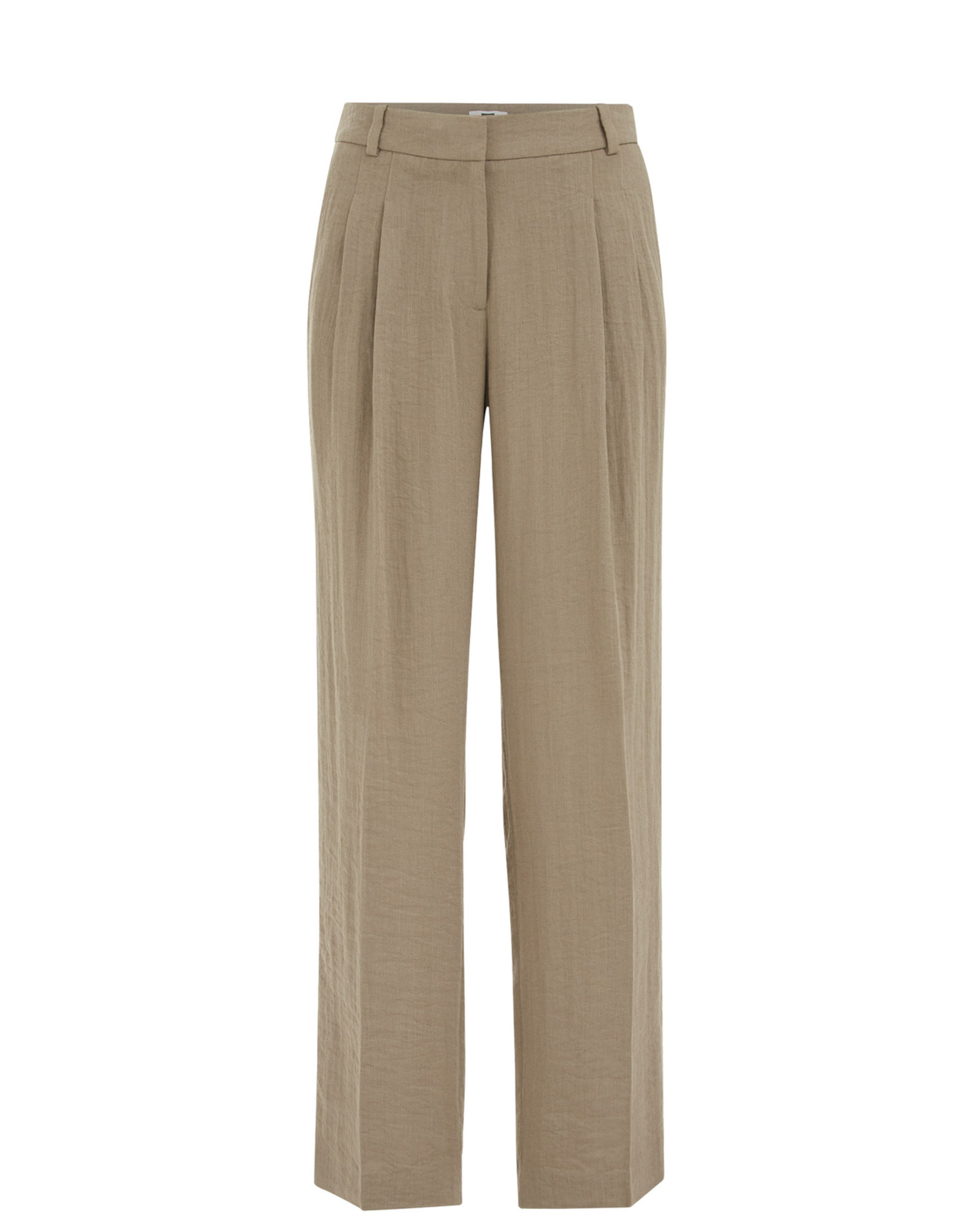 WE Fashion Широкий Брюки со складками в Серый: спереди