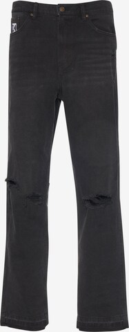 Karl Kani Wide leg Jeans in Zwart: voorkant