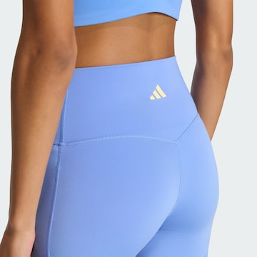 ADIDAS PERFORMANCE Skinny Sportshorts 'All Me' in Blau
