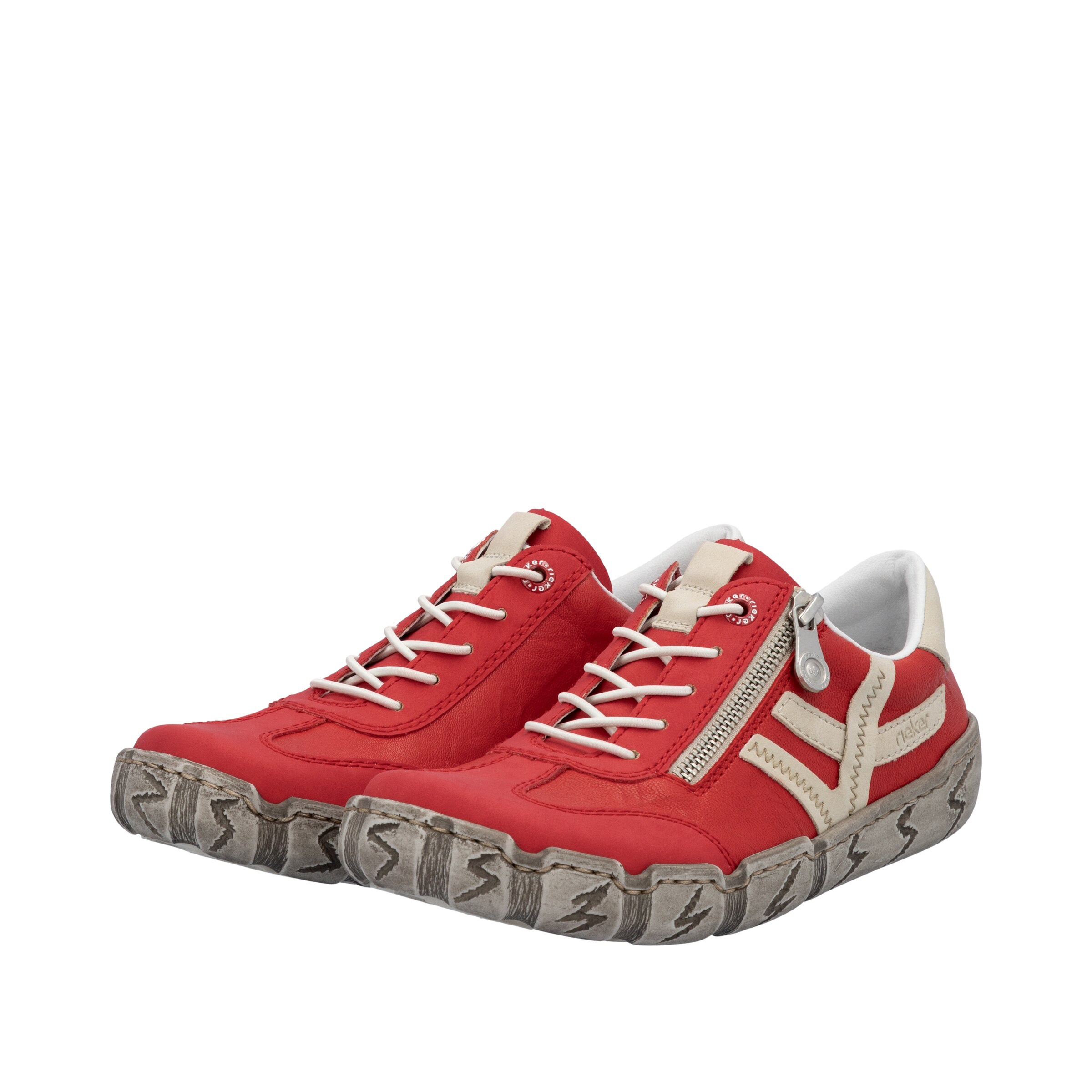 Baskets basses Rieker en rouge