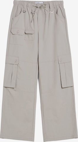 Pantalon cargo Bershka en gris : devant