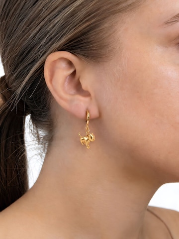 Fräulein Wunder - Pendientes 'Pug' en oro
