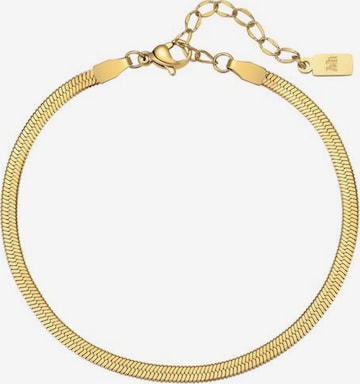 Hey Happiness Armband 'Serpent Flat' in Goud: voorkant