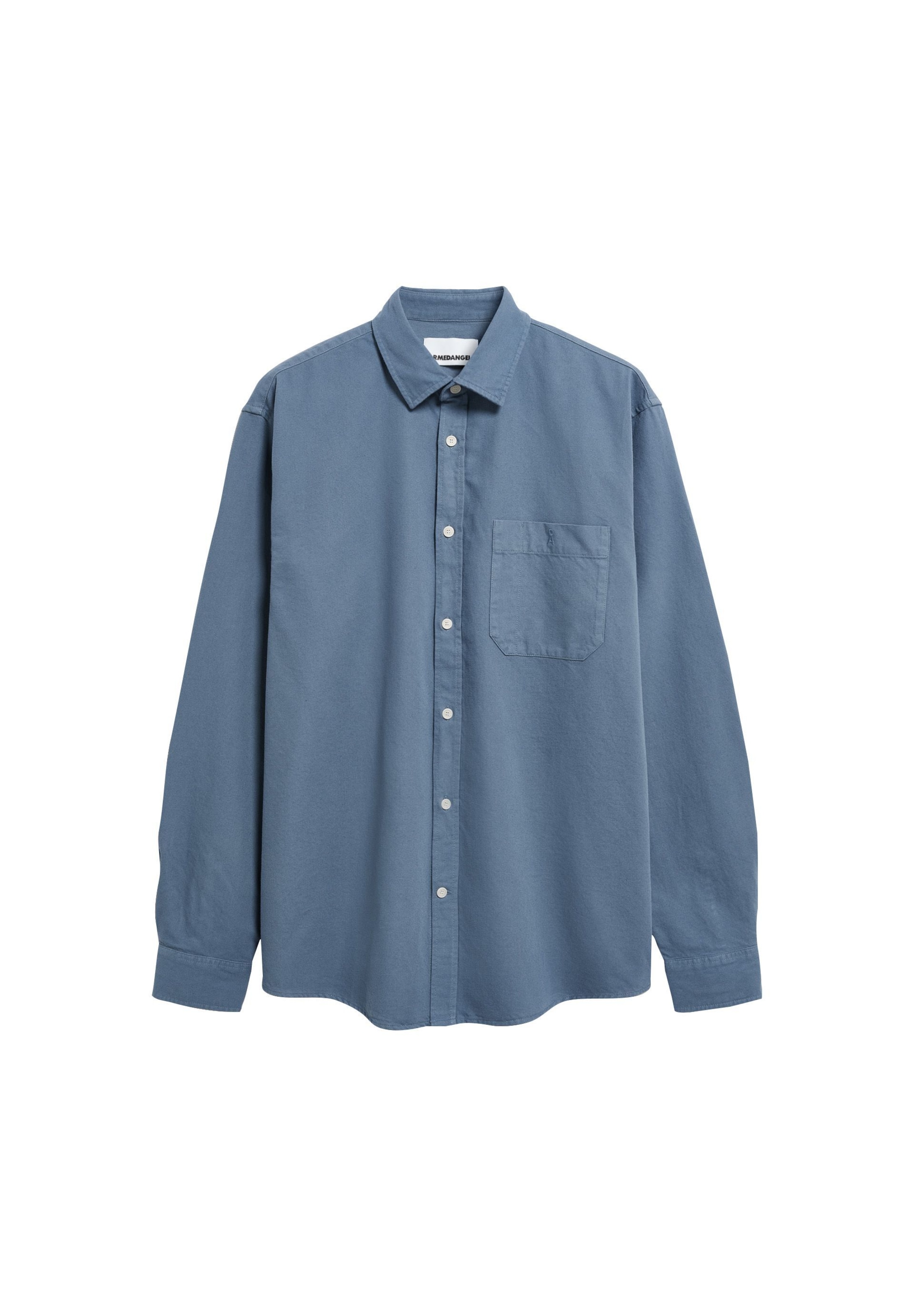 ARMEDANGELS Comfort fit Overhemd in Blauw: voorkant