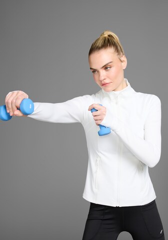FAYN SPORTS Athletic Zip-Up Hoodie in White