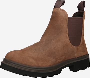 ECCO Chelsea boots 'Grainer' i brun: framsida