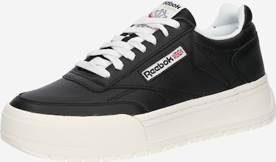 36 dydžio Sportbačiai be auliuko 'Club C Megacourt' iš Reebok, spalva – mėlyna / raudona / juoda / balkšva, Prekių apžvalga