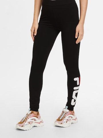 Skinny Pantalon de sport 'Baek' FILA en noir : devant