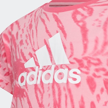 ADIDAS SPORTSWEAR Performance Shirt 'Future Icons Hybrid Animal Print  ' in Pink