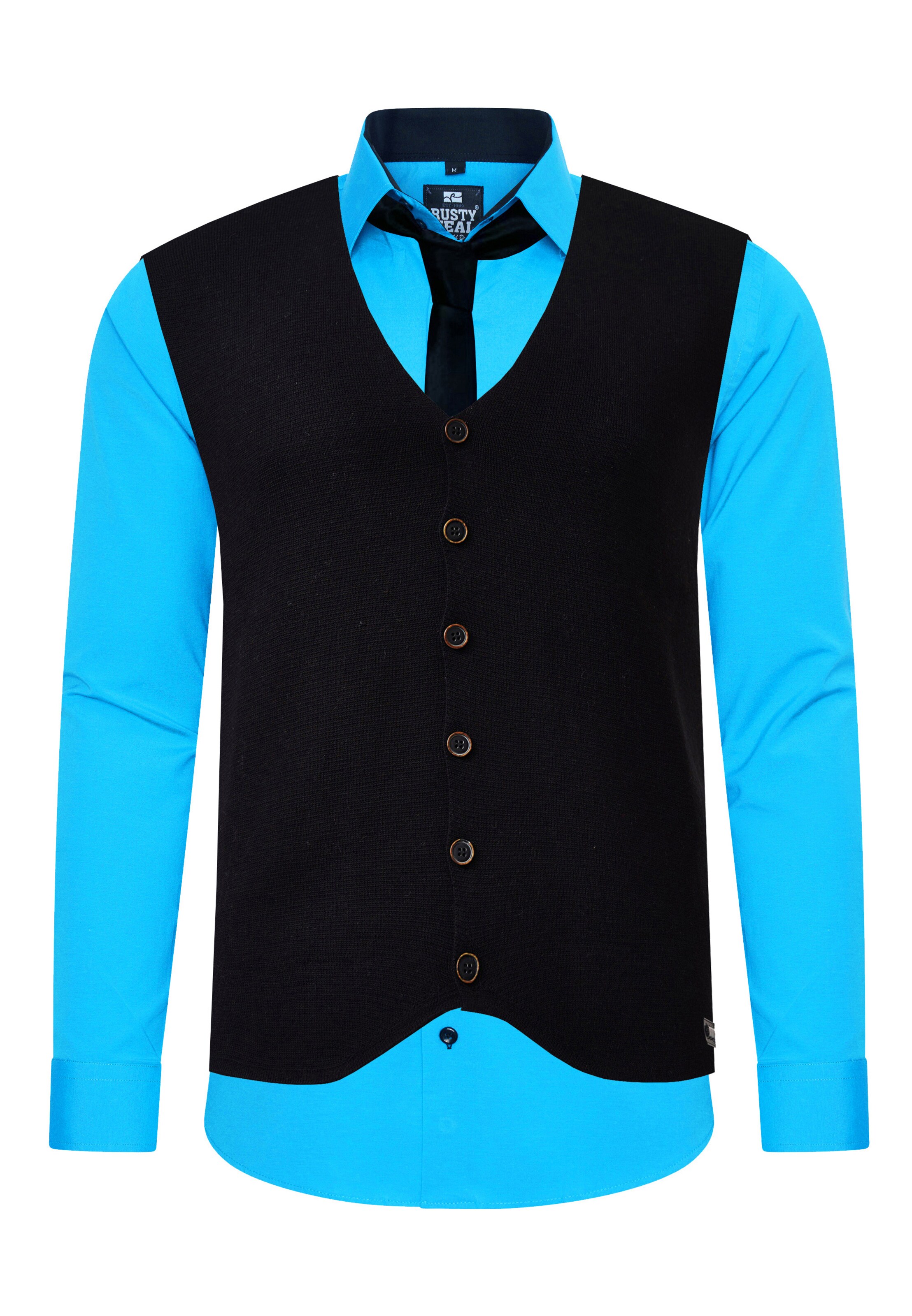 Rusty Neal Slim fit Overhemd in Blauw