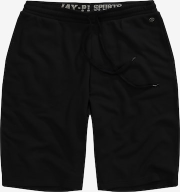 JAY-PI Regular Workout Pants in Black: front