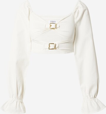 Hoermanseder x About You Blouse 'Kimi' in Wit: voorkant