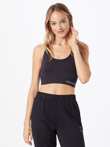 Hummel Bustier Sport bh 'Tif' in Zwart: voorkant