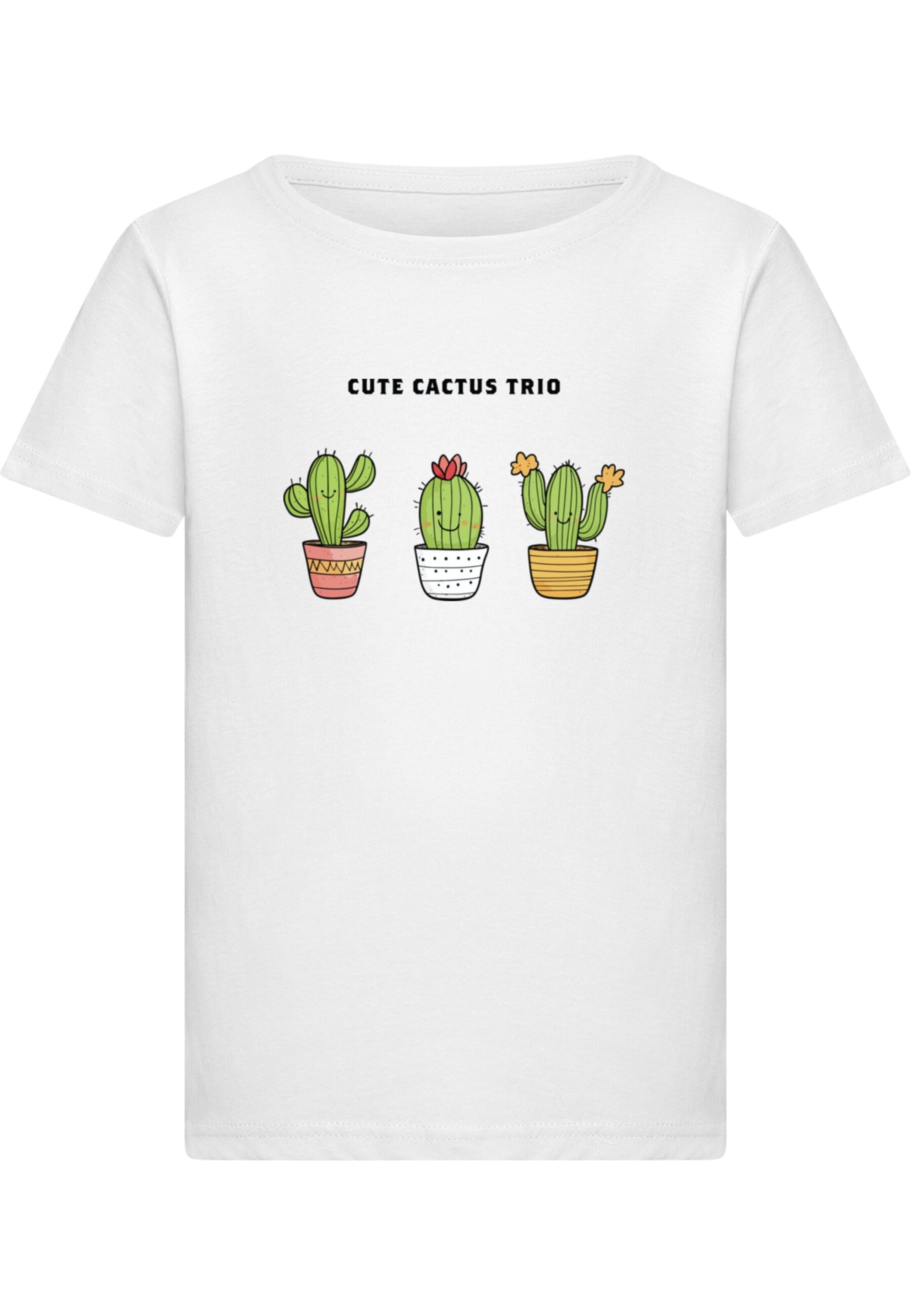Merchcode - Camisola 'Cute Cactus Trio' em branco: frente