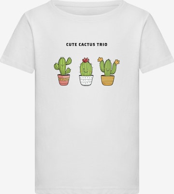 T-Shirt 'Cute Cactus Trio' Merchcode en blanc : devant