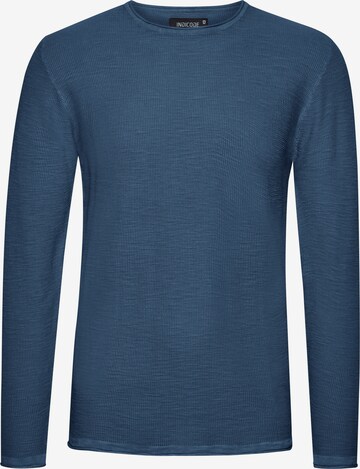 INDICODE JEANS Strickpullover 'Karpo' in Blau: predná strana