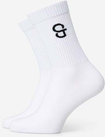 Chaussettes SOLIT socks en blanc : devant