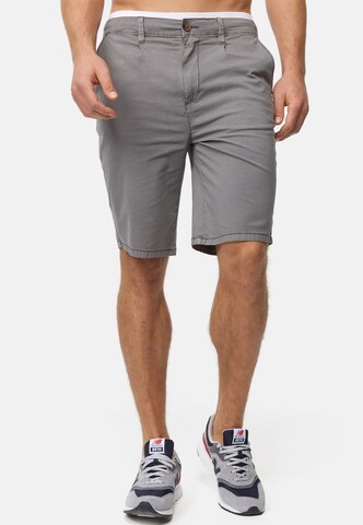 INDICODE JEANS Regular Pants in Grey: front