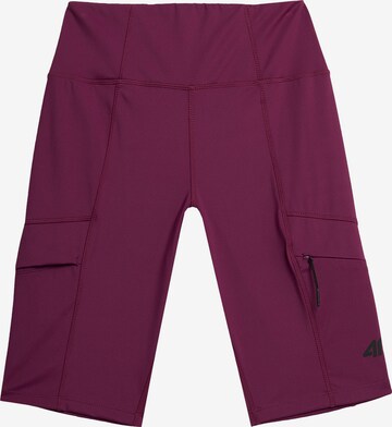 4F Slimfit Sportbroek in Roze: voorkant