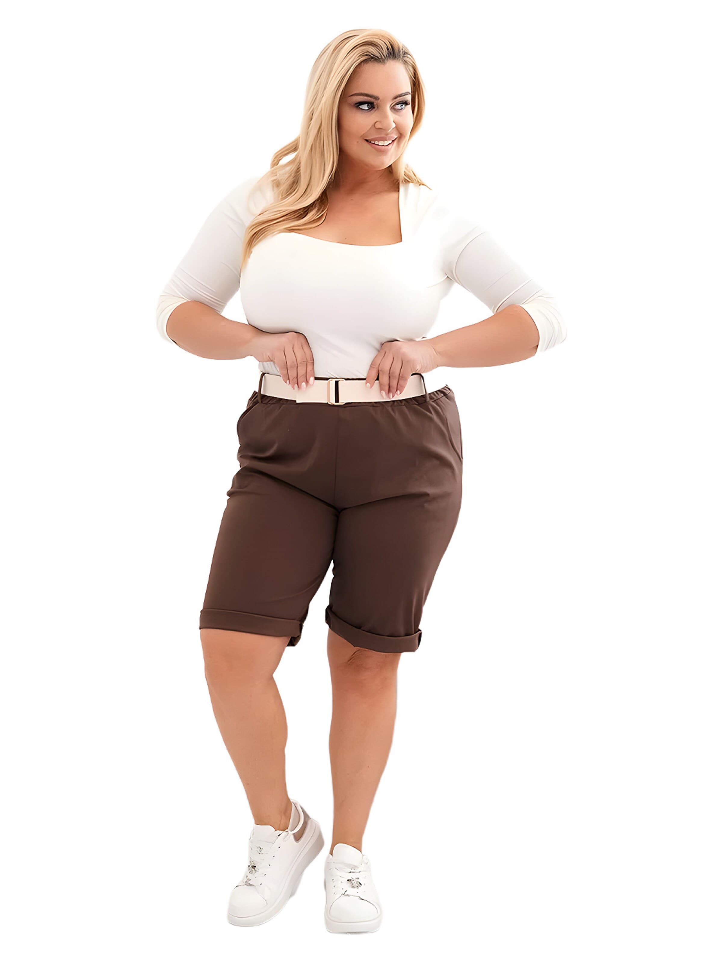 Lumera Broek in Bruin: voorkant