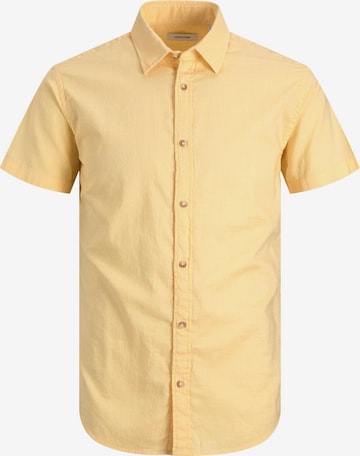 Chemise 'SLUB' JACK & JONES en jaune : devant