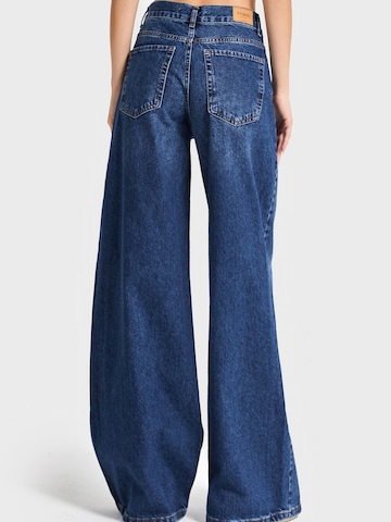 Wide Leg Jean 'ELENA Palazzo Mid Rise' IT'S BASIC en bleu