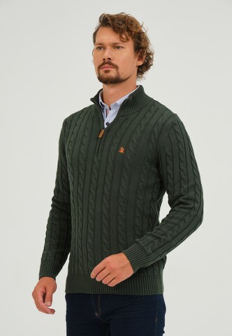 Pull-over Giorgio di Mare en vert : devant