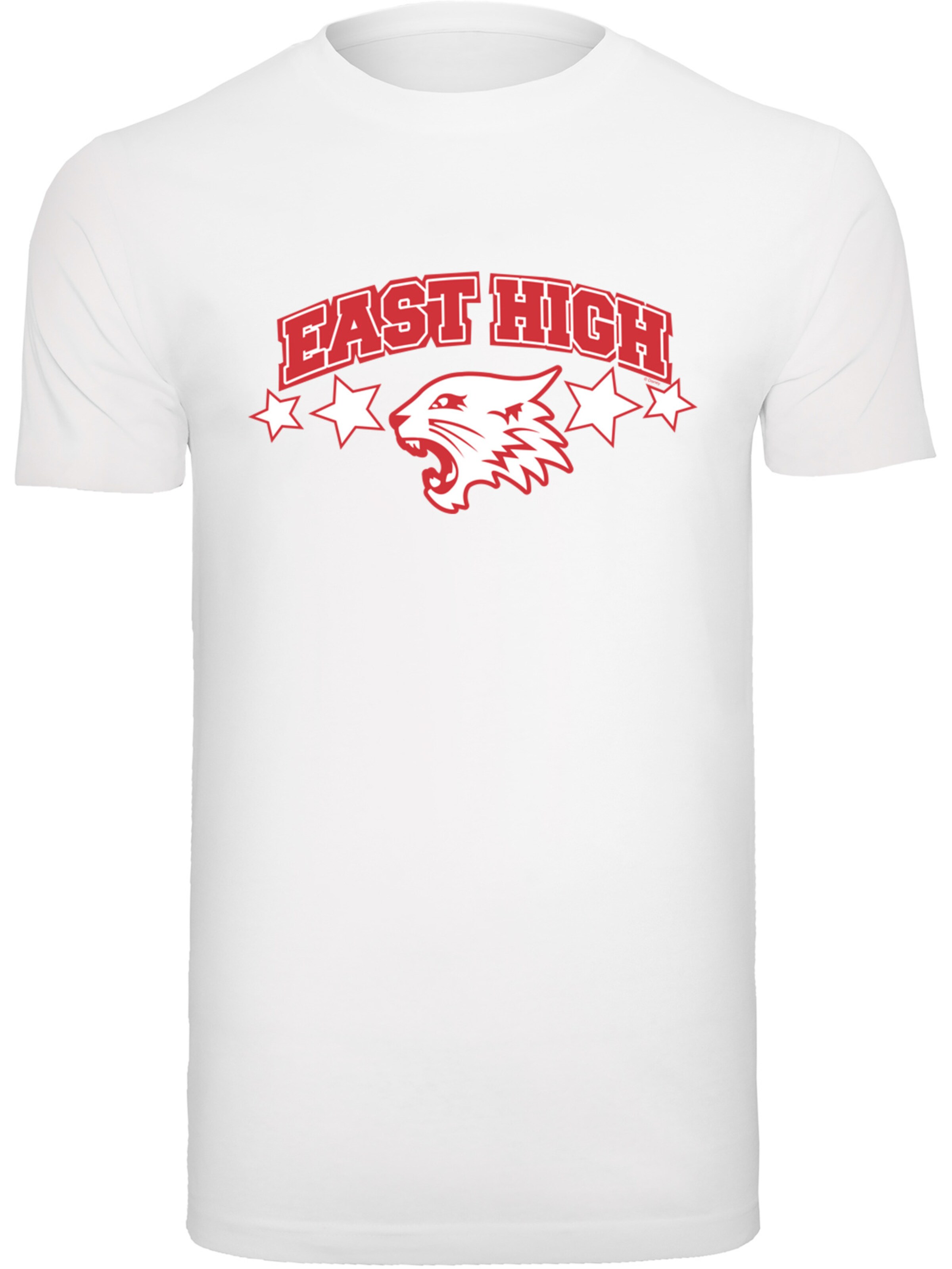 F4NT4STIC Shirt 'Disney High School Musical The Musical Wildcat Stars' in White: front
