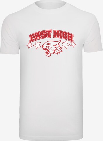 T-Shirt 'Disney High School Musical The Musical Wildcat Stars' F4NT4STIC en blanc : devant