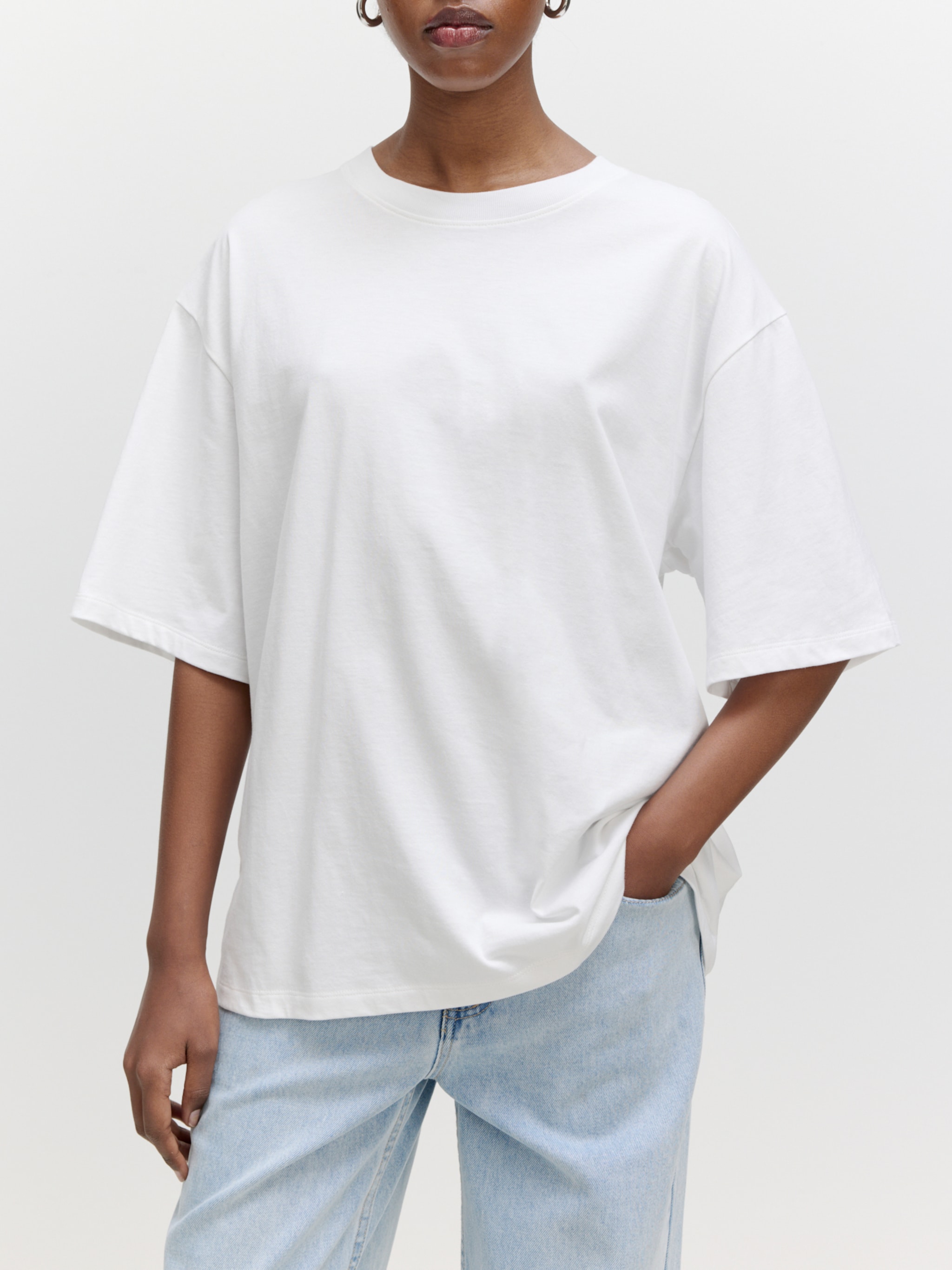 EDITED Producten Oversized shirt 'Xia' Wit