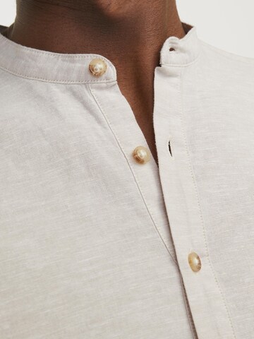 JACK & JONES Regular fit Button Up Shirt 'Summer' in Beige