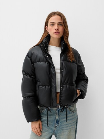 Veste mi-saison Bershka en noir : devant
