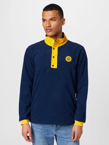 ADIDAS ORIGINALS Sweatshirt 'Wander Hour Quarter-Snap Polar Fleece' in Blauw: voorkant