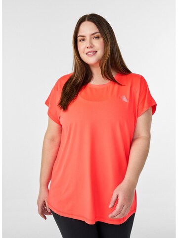 Zizzi Футболка 'Abasic' в Оранжевый: спереди