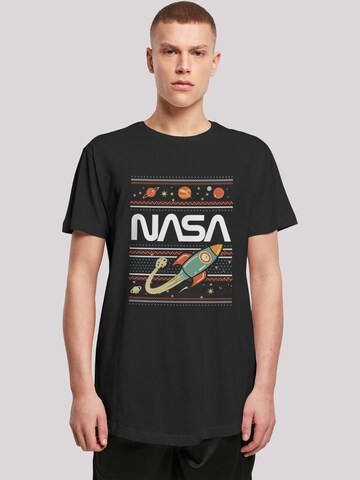 F4NT4STIC Shirt 'Nasa Fair Isle' in Black: front