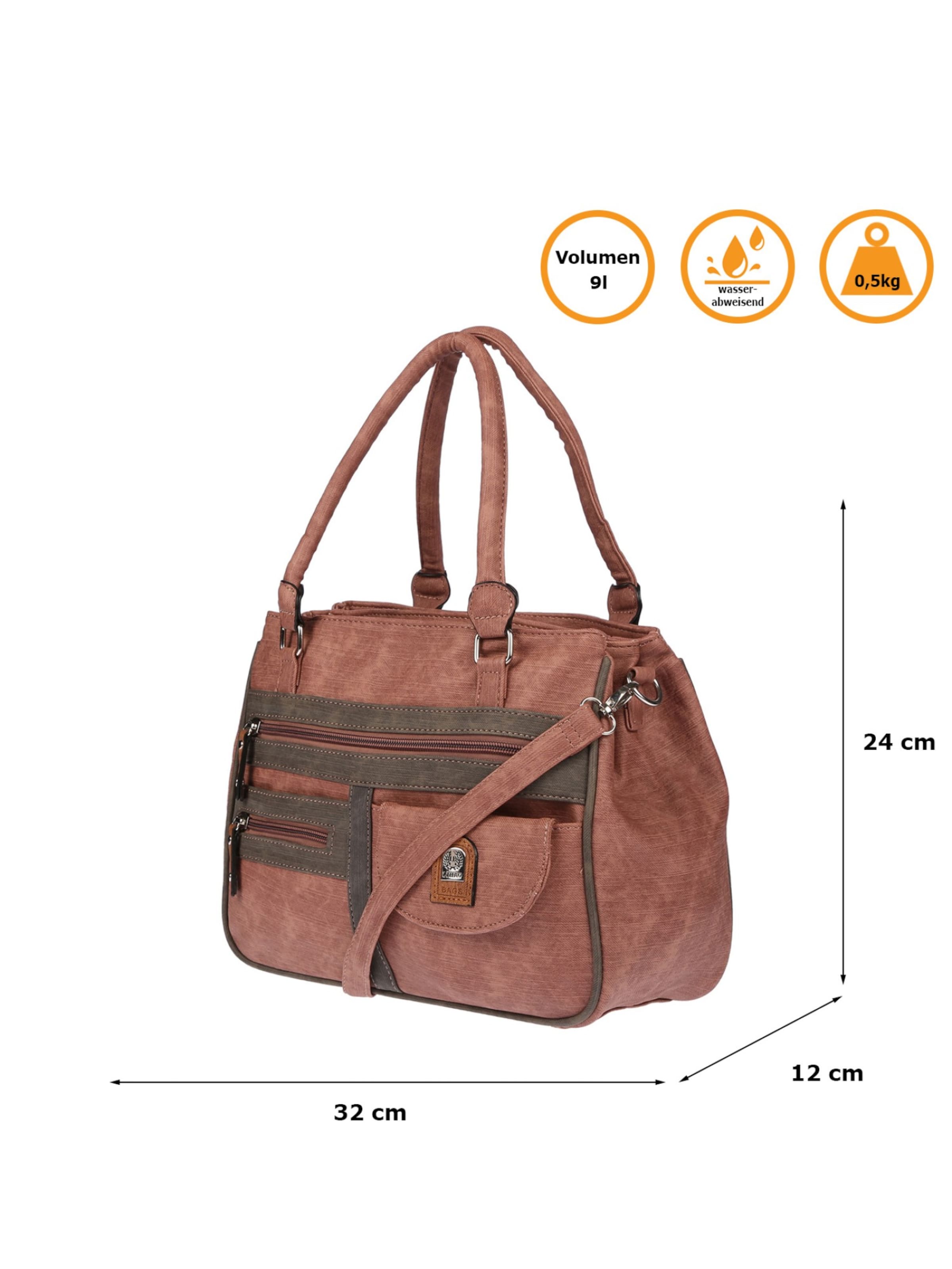 Christian Wippermann Handbag 'Große Damen Tasche Umhängetasche Schultertasche' in Pink: front