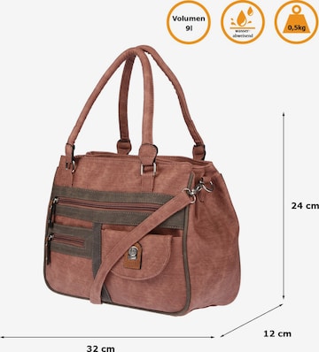 Christian Wippermann Handtasche 'Große Damen Tasche Umhängetasche Schultertasche' in Pink: Vorderseite