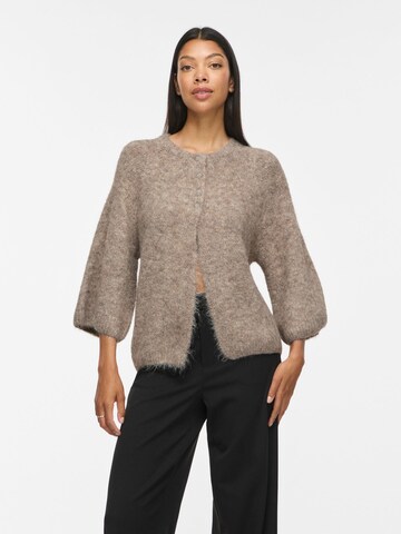 VILA Cardigan 'BOWS' i beige: forside