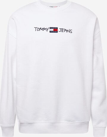 Tommy Jeans Sweatshirt in Wit: voorkant