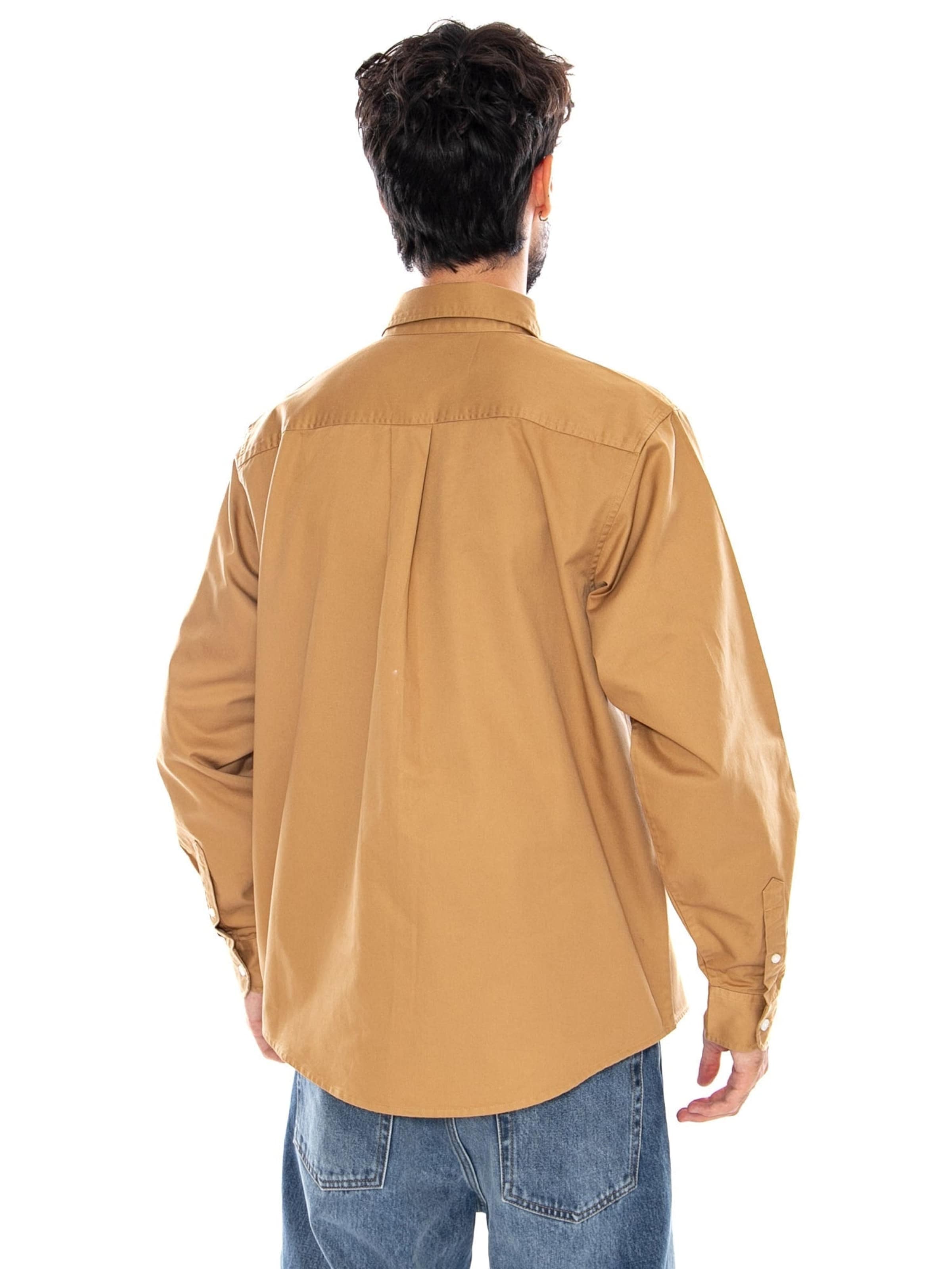 Carhartt WIP Comfort fit Overhemd 'L/S OG MADISON SHIRT WIP DUSTY H' in Bruin