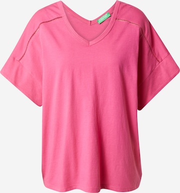 T-shirt UNITED COLORS OF BENETTON en rose : devant