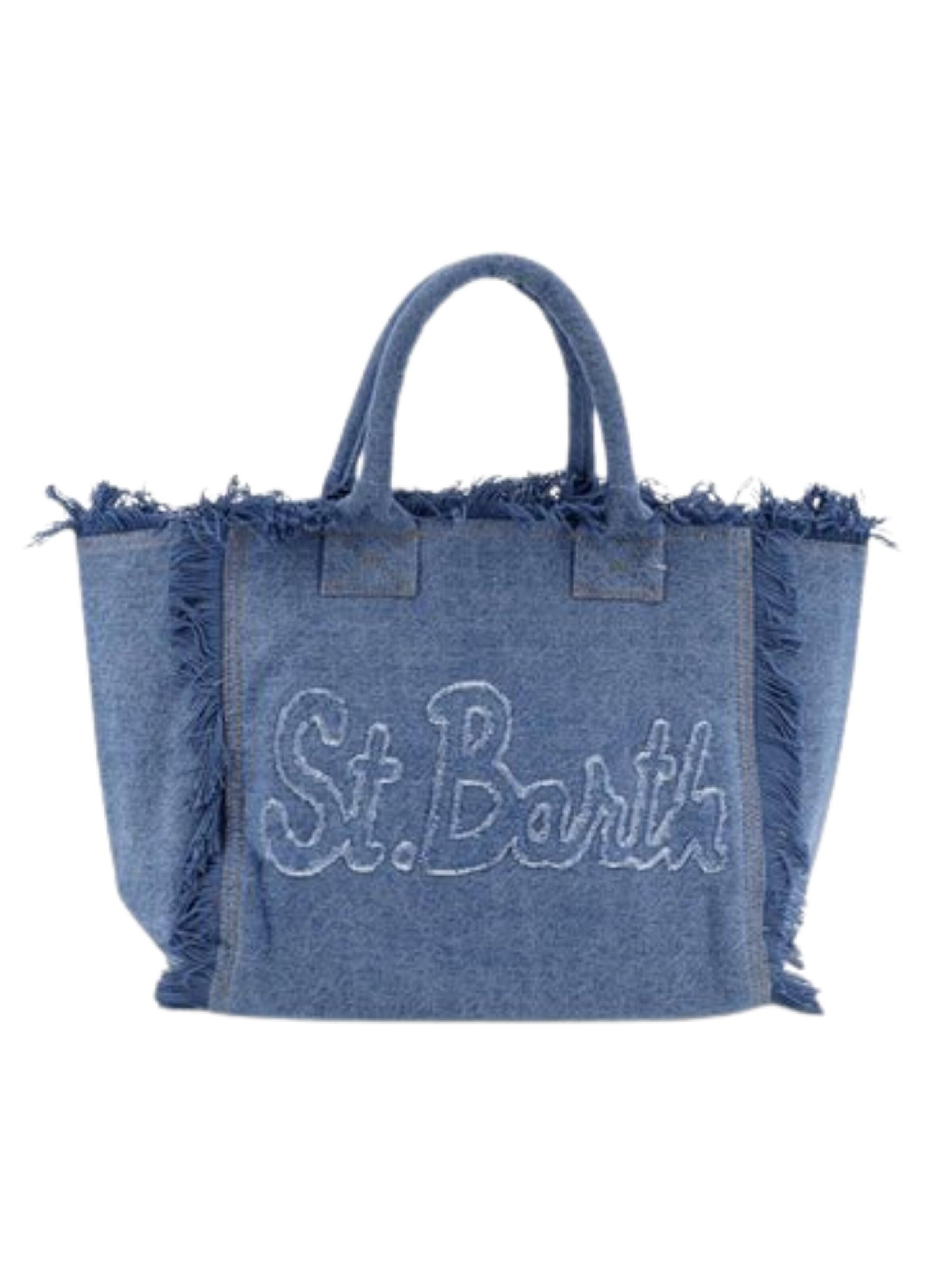 Borsa a mano di MC2 Saint Barth in blu: frontale