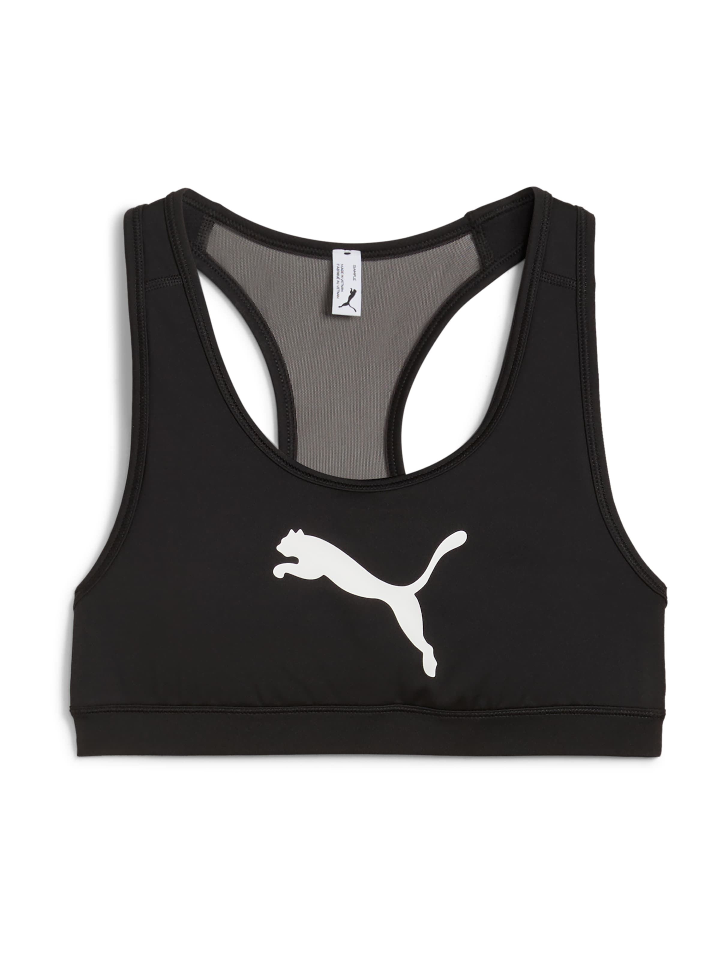 PUMA Õlapaelteta topp Spordirinnahoidja '4Keeps', värv must: eest vaates