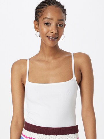 Abercrombie & Fitch Shirt Bodysuit in White: front