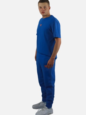 HEFTYKA Regular Workout Pants 'CUFF JOGGER HEAVY' in Blue